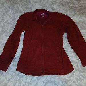 Quechua Women's Burgundy Zip-Up Fleece Jacket